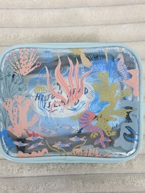Sea Life Clear Cosmetic Bag in Light Blue Hilton Head Island SC